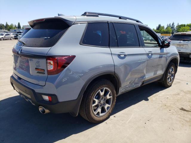 5FNYF8H66NB022960 - 2022 HONDA PASSPORT TRAIL SPORT BLUE photo 3