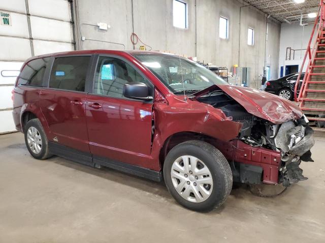 2C7WDGBG7JR203561 - 2018 DODGE GRAND CARA SE MAROON photo 4