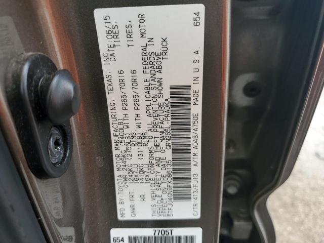 5TFJU4GN9FX086135 - 2015 TOYOTA TACOMA DOUBLE CAB PRERUNNER GRAY photo 13