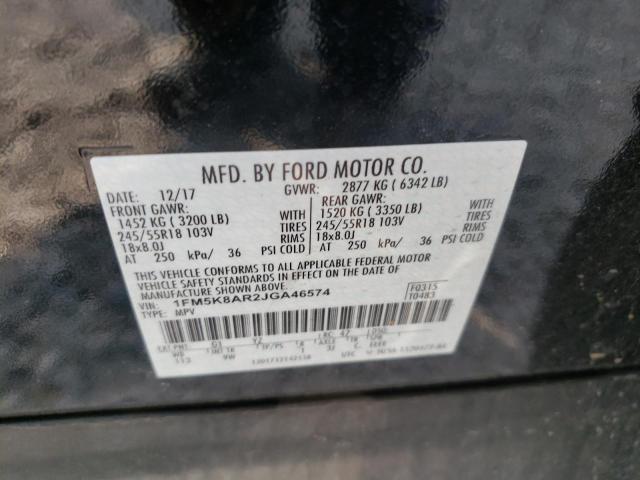 1FM5K8AR2JGA46574 - 2018 FORD EXPLORER POLICE INTERCEPTOR TWO TONE photo 13