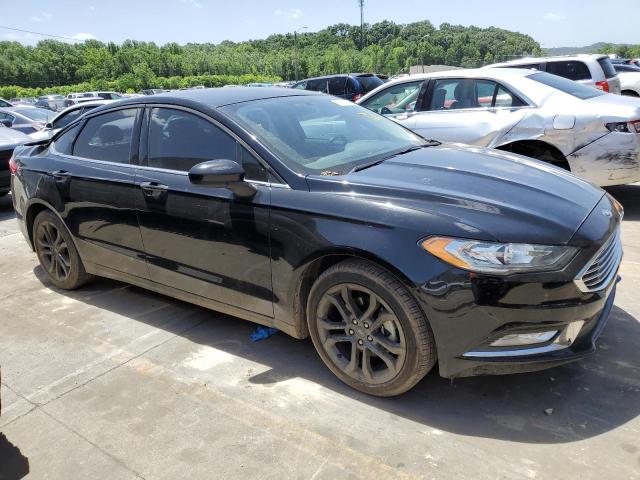 3FA6P0HD4JR245386 - 2018 FORD FUSION SE BLACK photo 4