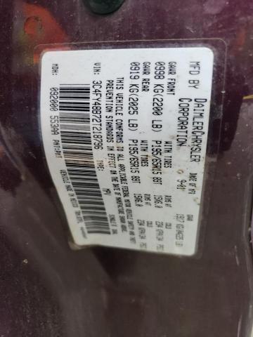 3C4FY48B72T218796 - 2002 CHRYSLER PT CRUISER CLASSIC 勃艮第红 照片 12