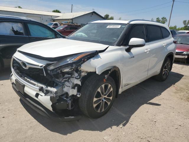 5TDHBRCH4LS508377 - 2020 TOYOTA HIGHLANDER HYBRID XLE WHITE photo 1