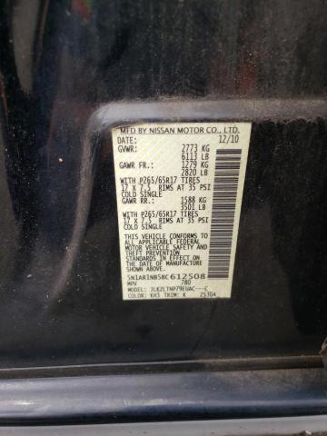 5N1AR1NB5BC612508 - 2011 NISSAN PATHFINDER S BLACK photo 13