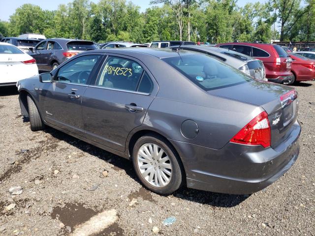 3FADP0L34CR175302 - 2012 FORD FUSION HYBRID GRAY photo 2