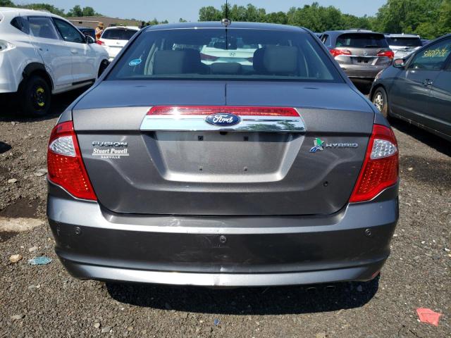 3FADP0L34CR175302 - 2012 FORD FUSION HYBRID GRAY photo 6