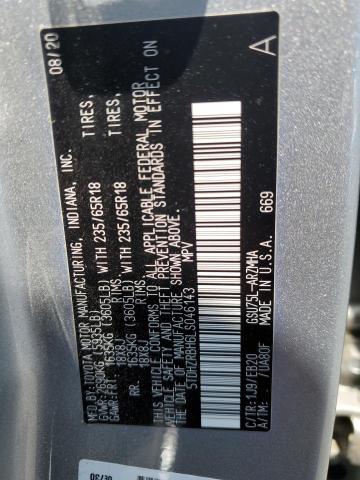 5TDHZRBH6LS046143 - 2020 TOYOTA HIGHLANDER XLE SILVER photo 13