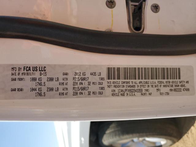 1C4NJPFA9GD543359 - 2016 JEEP PATRIOT LATITUDE WHITE photo 12