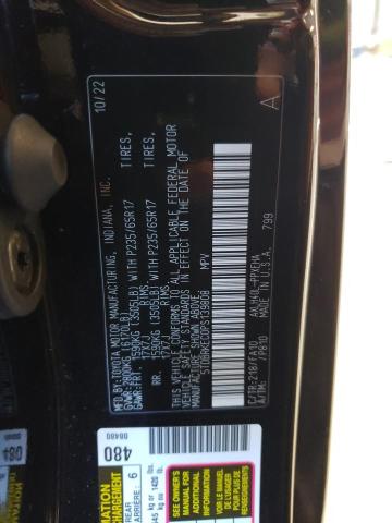 5TDBRKEC0PS139808 - 2023 TOYOTA SIENNA LE BLACK photo 13