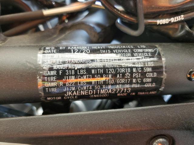 JKAENED11MDA27713 - 2021 KAWASAKI EN650 D Gris foto 8