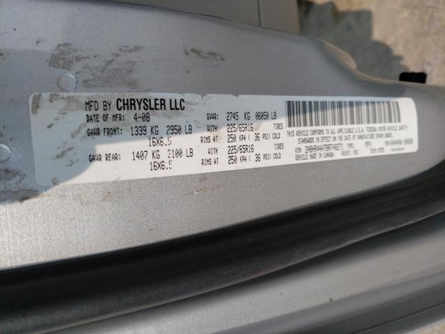 2A8HR44H78R748271 - 2008 CHRYSLER TOWN & COU LX SILVER photo 13