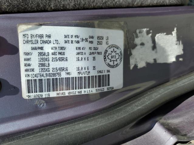 1C4GT64L9VB288755 - 1997 CHRYSLER TOWN & COU LXI GRAY photo 14