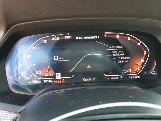 5UXCY8C09M9E24280 - 2021 BMW X6 M50I WHITE photo 9