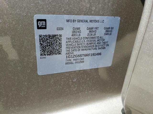 1G1ZG5ST6RF191496 - 2024 CHEVROLET MALIBU RS 灰色 照片 12