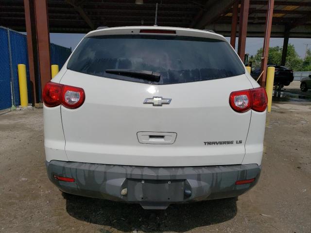 1GNKRFED9BJ334416 - 2011 CHEVROLET TRAVERSE LS WHITE photo 6