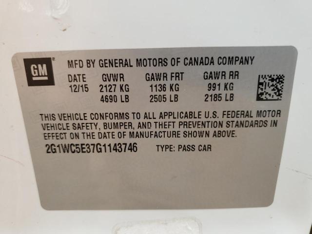 2G1WC5E37G1143746 - 2016 CHEVROLET IMPALA LIM LTZ WHITE photo 12