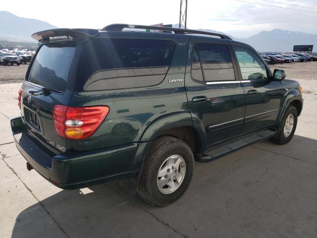 5TDBT48A01S051310 - 2001 TOYOTA SEQUOIA LIMITED GREEN photo 3
