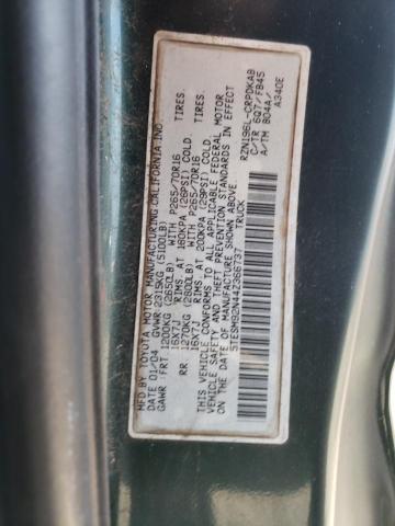 5TESM92N44Z366737 - 2004 TOYOTA TACOMA XTRACAB PRERUNNER მწვანე ფოტო 13