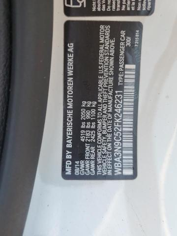 WBA3N9C52FK246231 - 2015 BMW 428 XI WHITE photo 12