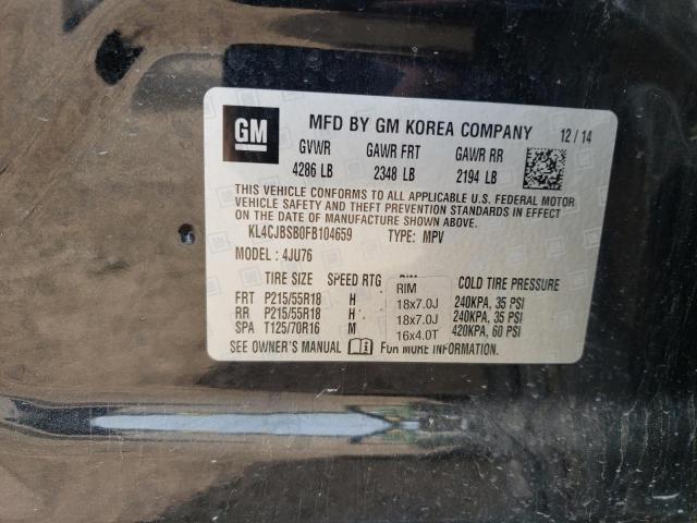 KL4CJBSB0FB104659 - 2015 BUICK ENCORE CONVENIENCE 黑色 照片 13