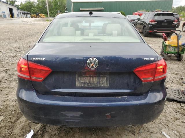 1VWBN7A3XDC103391 - 2013 VOLKSWAGEN PASSAT SE BLUE photo 6