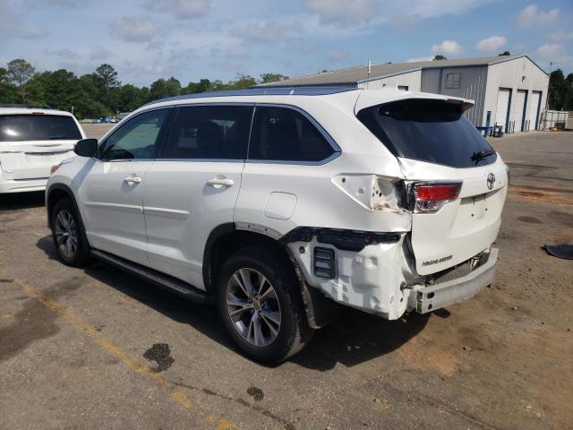 5TDKKRFH2ES008335 - 2014 TOYOTA HIGHLANDER XLE WHITE photo 2