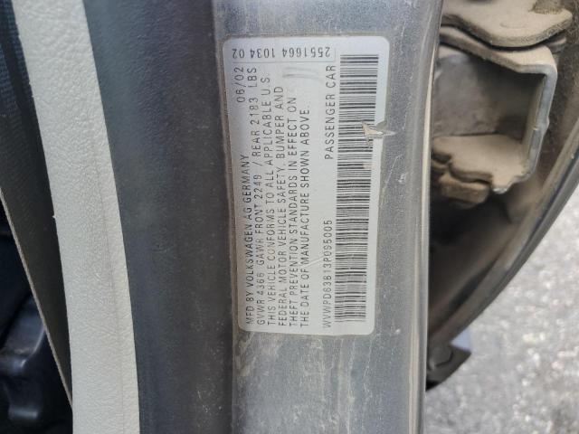 WVWPD63B13P095005 - 2003 VOLKSWAGEN PASSAT GLS GRAY photo 12