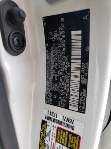 5TDYY5G1XCS041616 - 2012 TOYOTA SEQUOIA PLATINUM WHITE photo 13