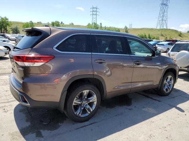 5TDDGRFH6KS062453 - 2019 TOYOTA HIGHLANDER HYBRID LIMITED BROWN photo 3