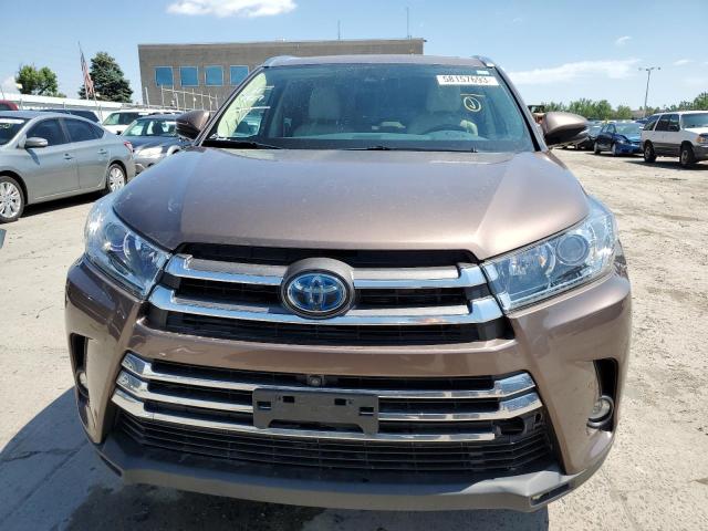 5TDDGRFH6KS062453 - 2019 TOYOTA HIGHLANDER HYBRID LIMITED BROWN photo 5