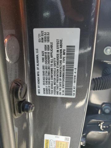 5FNYF5H58MB030935 - 2021 HONDA PILOT EXL GRAY photo 13