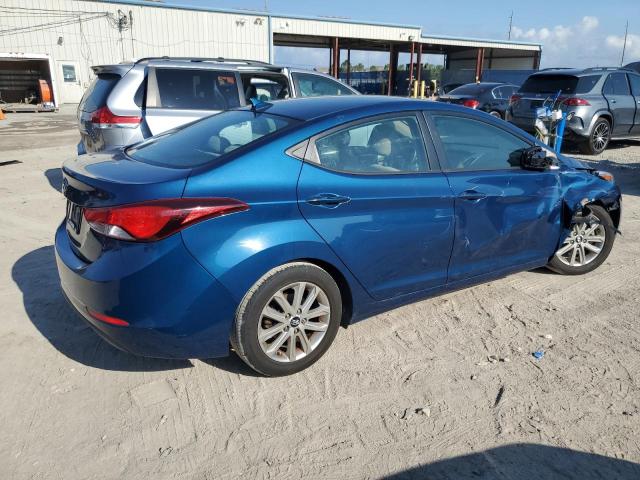 KMHDH4AE7EU138223 - 2014 HYUNDAI ELANTRA SE BLUE photo 3