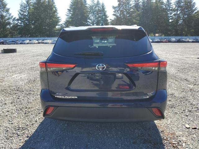 5TDGZRAHXMS048878 - 2021 TOYOTA HIGHLANDER XLE BLUE photo 6