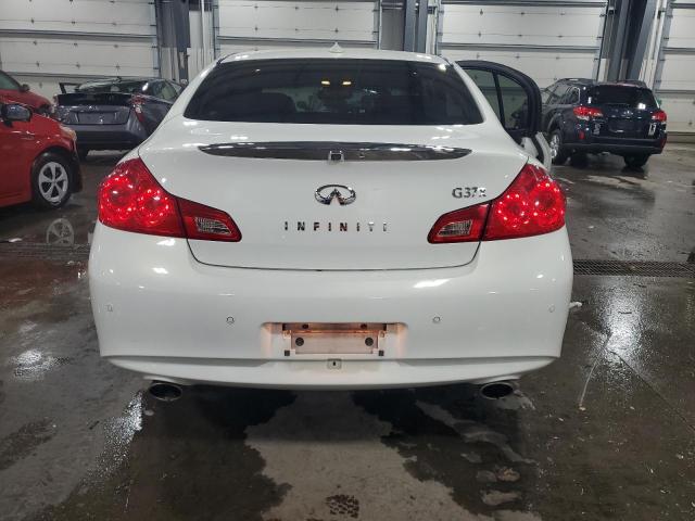 JN1CV6AR0DM355542 - 2013 INFINITI G37 WHITE photo 6