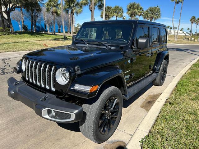 1C4JJXP60MW742874 - 2021 JEEP WRANGLER U SAHARA 4XE BLACK photo 2