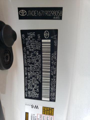 JTKDE167190298058 - 2009 TOYOTA SCION TC 白色 照片 12