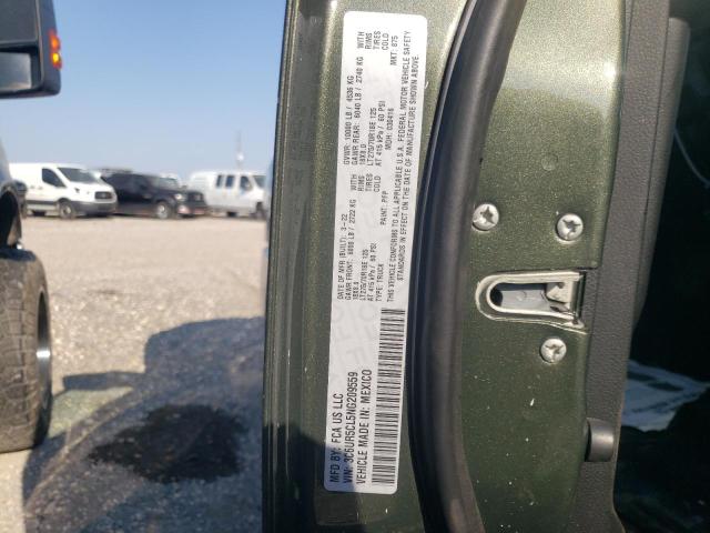 3C6UR5CL5NG209559 - 2022 RAM 2500 TRADESMAN მწვანე ფოტო 10