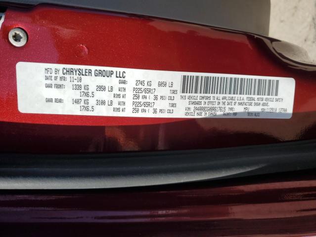 2A4RR8DG0BR617615 - 2011 CHRYSLER TOWN & COU TOURING L RED photo 14