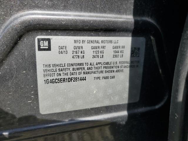 1G4GC5ER1DF281444 - 2013 BUICK LACROSSE GRAY photo 12