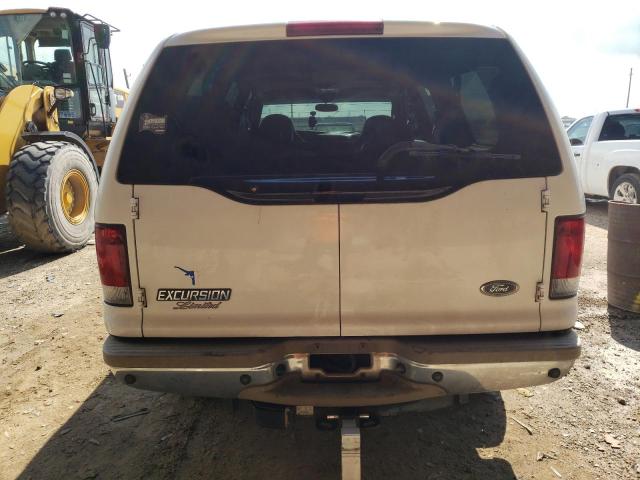 1FMSU43F61EA19267 - 2001 FORD EXCURSION LIMITED WHITE photo 6