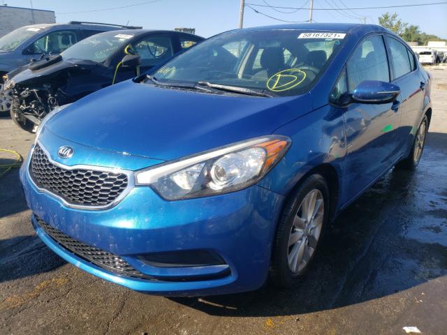 KNAFX4A69E5155007 - 2014 KIA FORTE LX BLUE photo 2