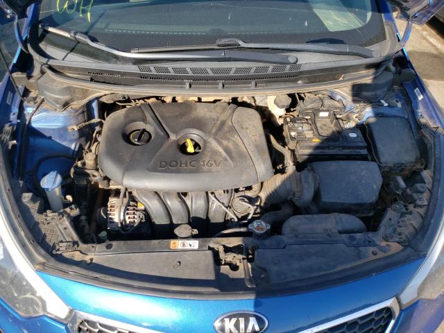 KNAFX4A69E5155007 - 2014 KIA FORTE LX BLUE photo 7