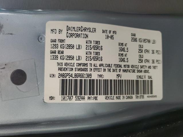 2A8GP54L86R661309 - 2006 CHRYSLER TOWN & COU TOURING 蓝色 照片 13