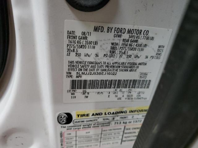 5LMJJ2J53BEJ10322 - 2011 LINCOLN NAVIGATOR WHITE photo 13