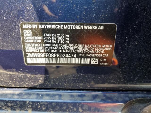 3MW89FF08P8D24474 - 2023 BMW 330XI BLUE photo 12