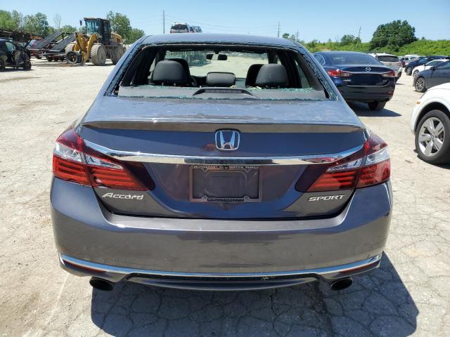 1HGCR2F59GA151569 - 2016 HONDA ACCORD SPORT GRAY photo 6