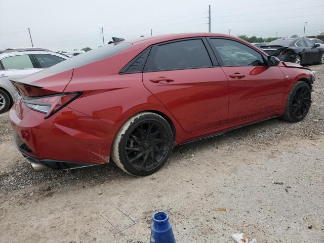 KMHLR4AF4MU172863 - 2021 HYUNDAI ELANTRA N LINE RED photo 3