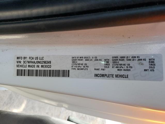 3C7WR4AJ0NG296349 - 2022 RAM 2500 TRADESMAN Beyaz fotoğraf 12