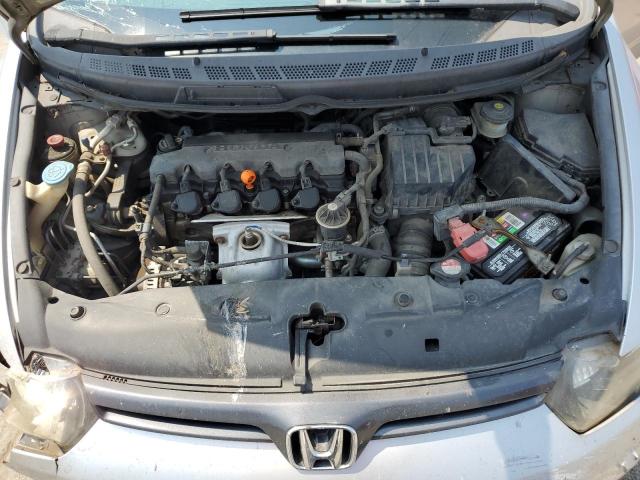 2HGFG12678H554884 - 2008 HONDA CIVIC LX SILVER photo 11