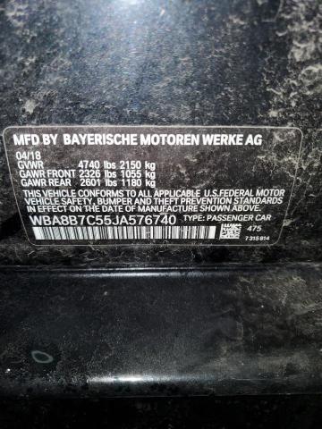 WBA8B7C55JA576740 - 2018 BMW 340 XI BLACK photo 13